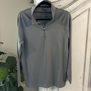 ZYIA Active Gray 1/4 Zip Breathable Mesh Pullover, Women’s size Small